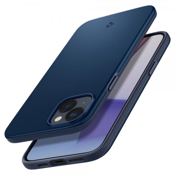 Spigen iPhone 14 -suojakuori Thin Fit Navy Blue