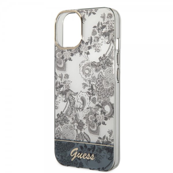 Guess iPhone 14 -suojakuori Toile de Jouy Harmaa