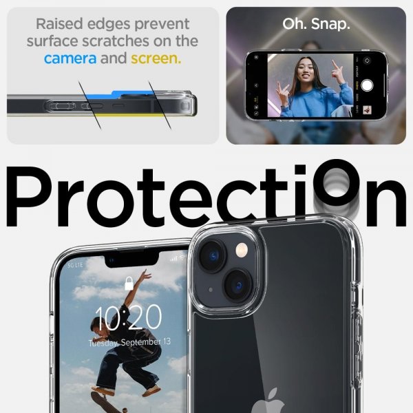 Spigen iPhone 14 -suojakotelo, Ultra Hybrid Crystal Clear
