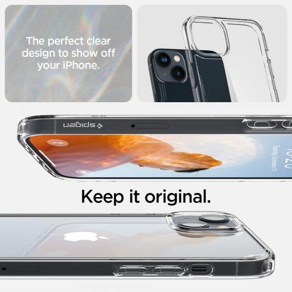 Spigen iPhone 14 -suojakotelo, Ultra Hybrid Crystal Clear