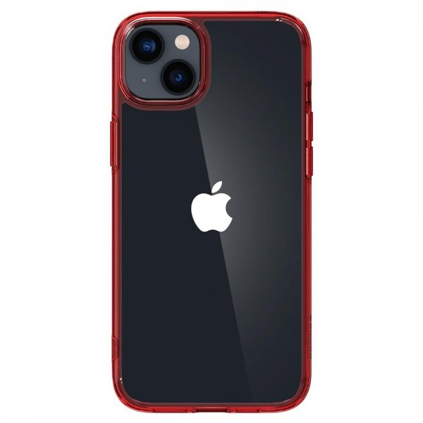 Spigen iPhone 14 Ultra Hybrid -suojakuori, punainen läpinäkyvä