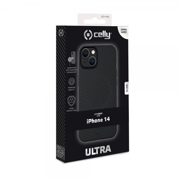 Celly iPhone 14 -suojakotelo ULTRAMAG Musta