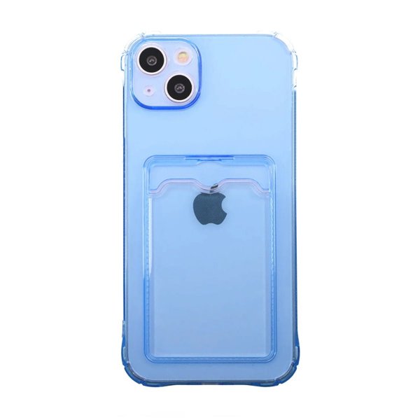 iPhone 14 Kuori Korttipidike Iskunkestävä Sininen