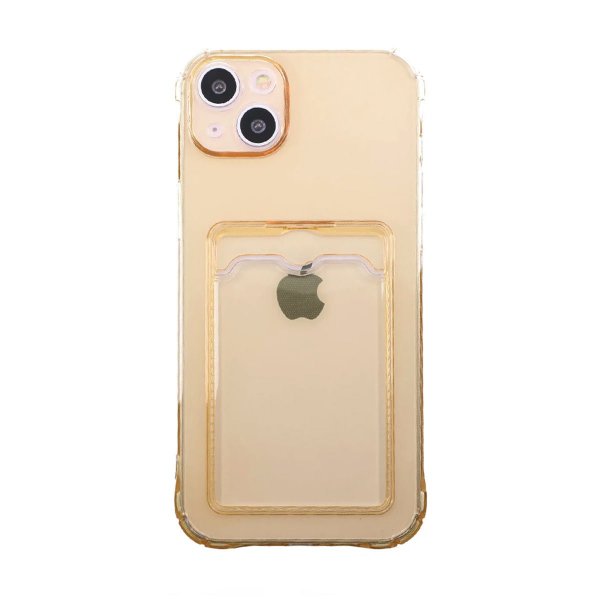 iPhone 14 Kuori Korttipidike Iskunkestävä Kulta