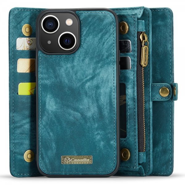 CaseMe iPhone 15 -kotelo 008 Series, irrotettava kuori, petrolinsininen