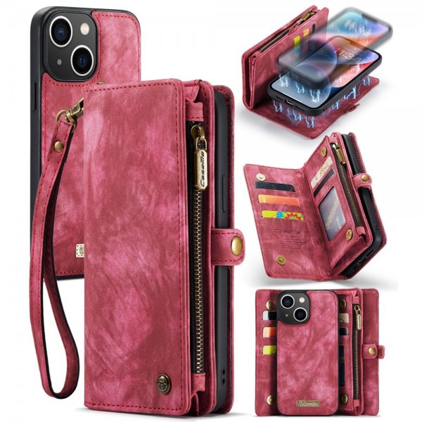 CaseMe iPhone 15 Kotelo 008 Series Irrotettava Kuori Punainen