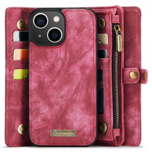 CaseMe iPhone 15 Kotelo 008 Series Irrotettava Kuori Punainen