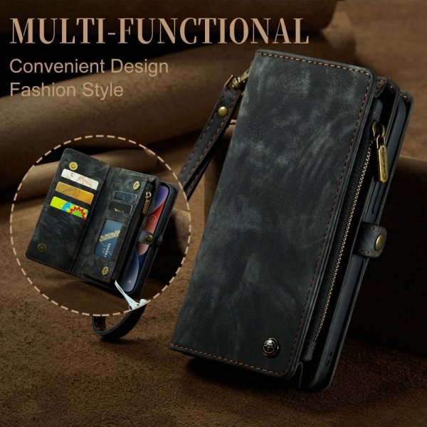 CaseMe iPhone 15 Fodral 008 Series Irrotettava Kuori Musta