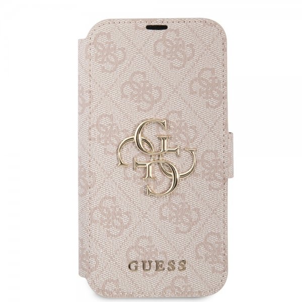 Guess iPhone 15 -kotelo 4G Logo Pinkki