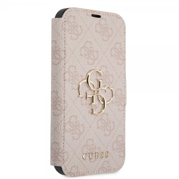 Guess iPhone 15 -kotelo 4G Logo Pinkki