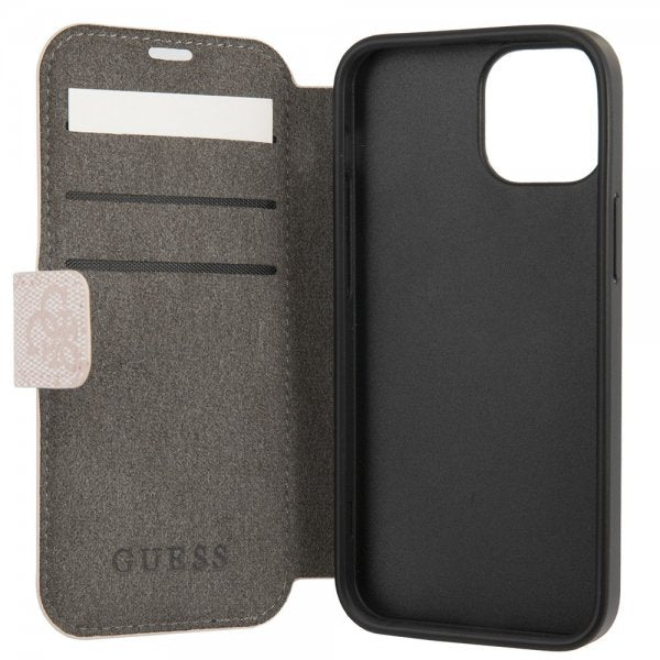 Guess iPhone 15 -kotelo 4G Logo Pinkki