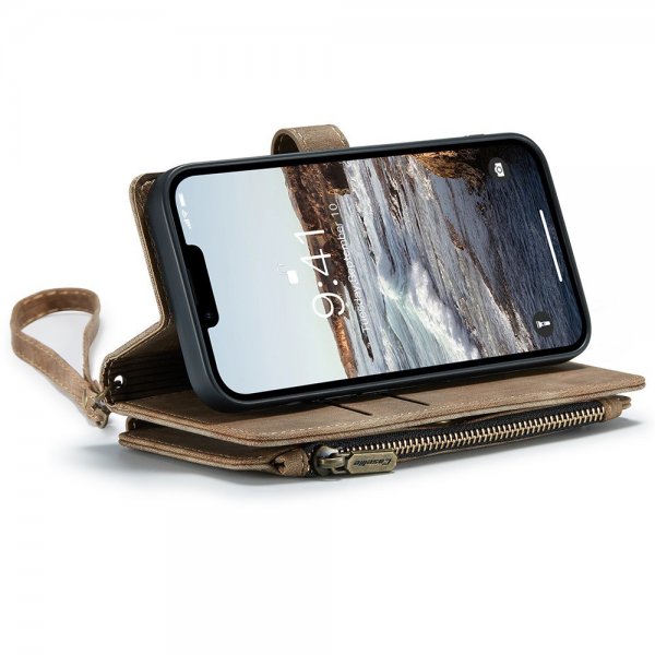 CaseMe iPhone 15 Kotelo C30 Series Ruskea