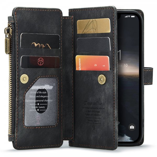 CaseMe iPhone 15 Kotelo C30 Series Musta
