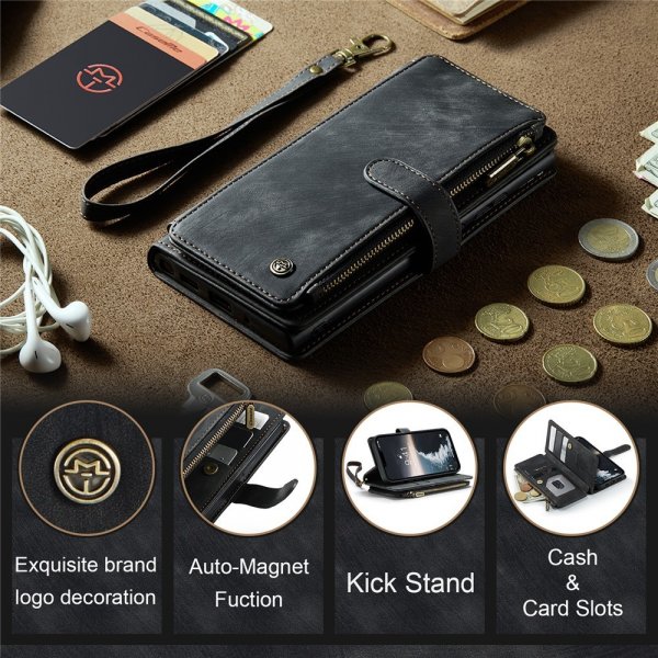 CaseMe iPhone 15 Kotelo C30 Series Musta