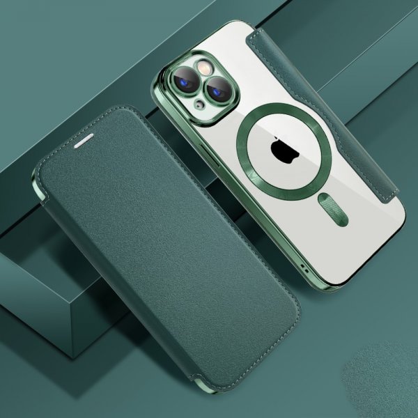 iPhone 15 -kotelo MagSafella, vihreä