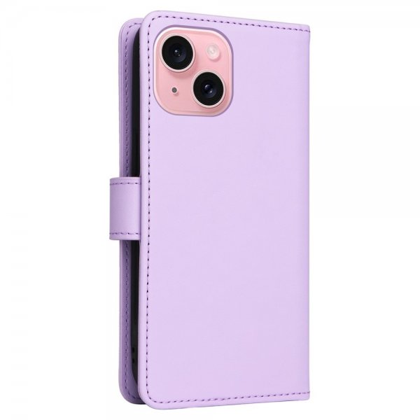 Betopnice iPhone 15 -kotelo irrotettavalla kuorella 005 Violetti