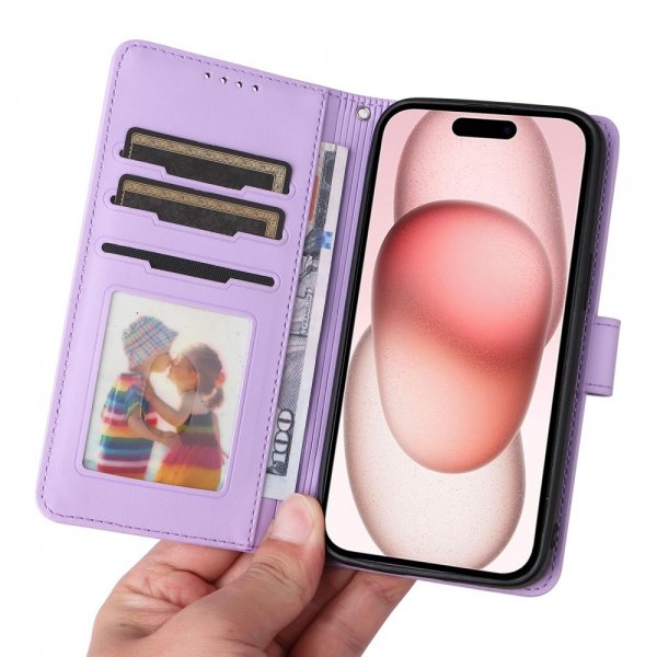 Betopnice iPhone 15 -kotelo irrotettavalla kuorella 005 Violetti