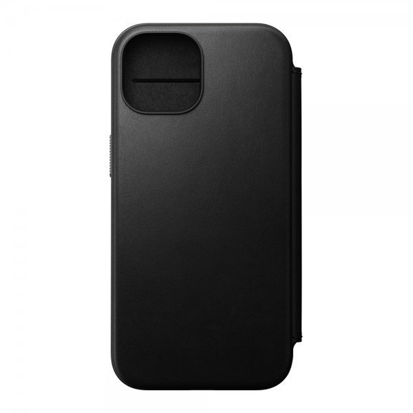 Nomad iPhone 15 Fodral Modern Leather Folio Svart