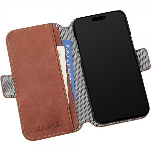 KAVAJ iPhone 15 Suojakotelo Phoenix Ruskea