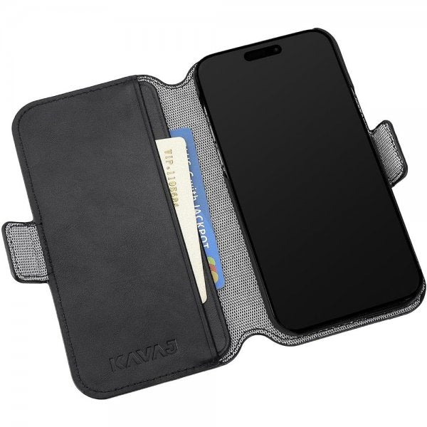 KAVAJ iPhone 15 Kotelo Phoenix Musta