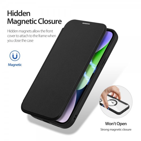 Dux Ducis iPhone 15 -kotelo Skin X Pro Series MagSafe, musta