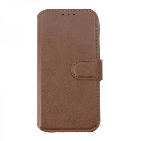 Rvelon iPhone 15 -kotelo, aitoa nahkaa, ruskea