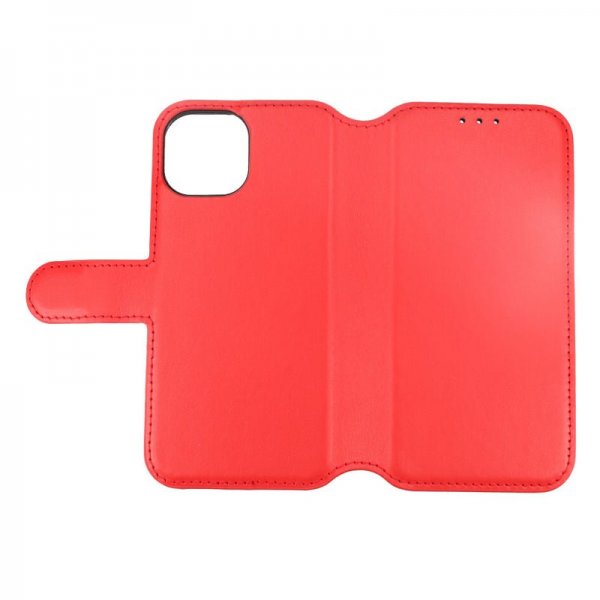 Rvelon iPhone 15 -kotelo, aitoa nahkaa, punainen
