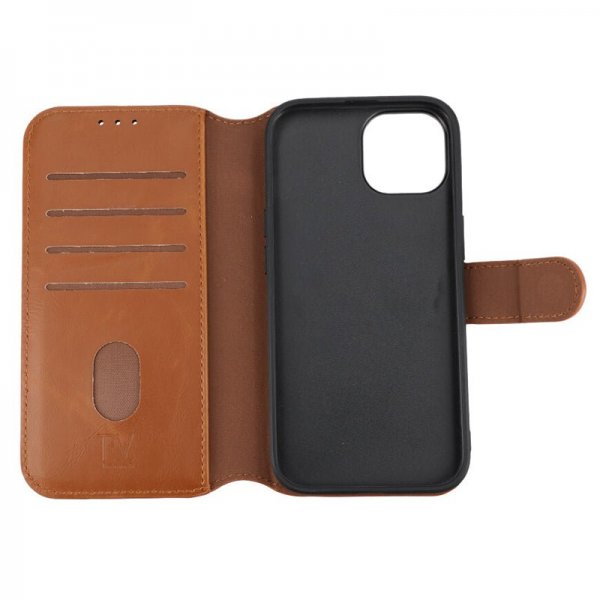 Rvelon iPhone 15 -kotelo, magneettisesti irrotettava kuori, ruskea