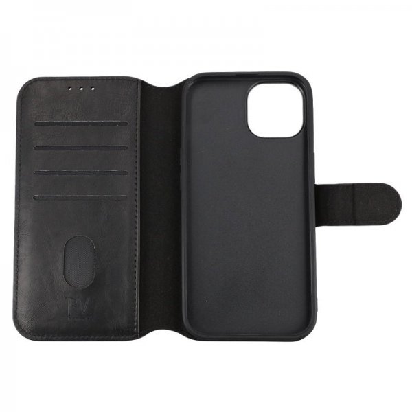 Rvelon iPhone 15 Kotelo Magneettisesti Irrotettava Kuori Musta