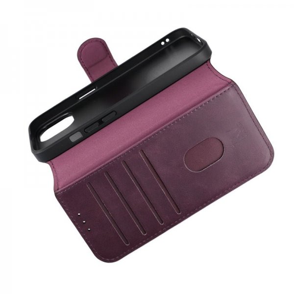 Rvelon iPhone 15 -kotelo 4 korttipaikkaa MagSafe violetti