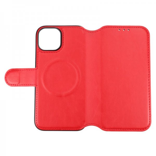 Rvelon iPhone 15 Kotelo 4 Korttipaikkaa MagSafe Punainen