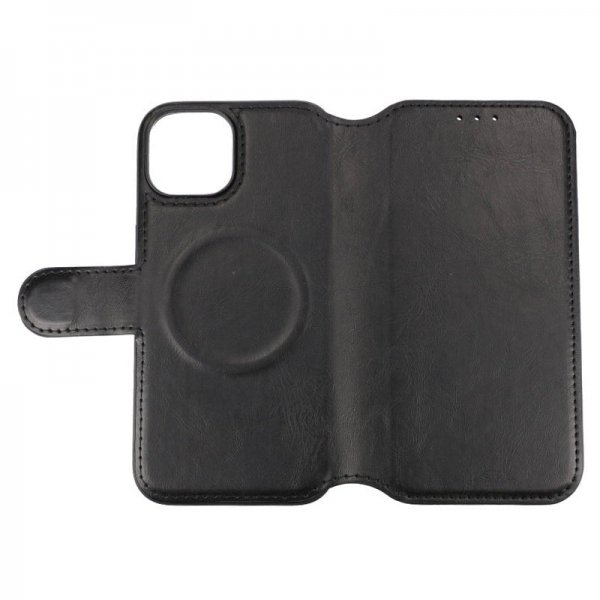 Rvelon iPhone 15 Kotelo 4 korttipaikkaa MagSafe Musta