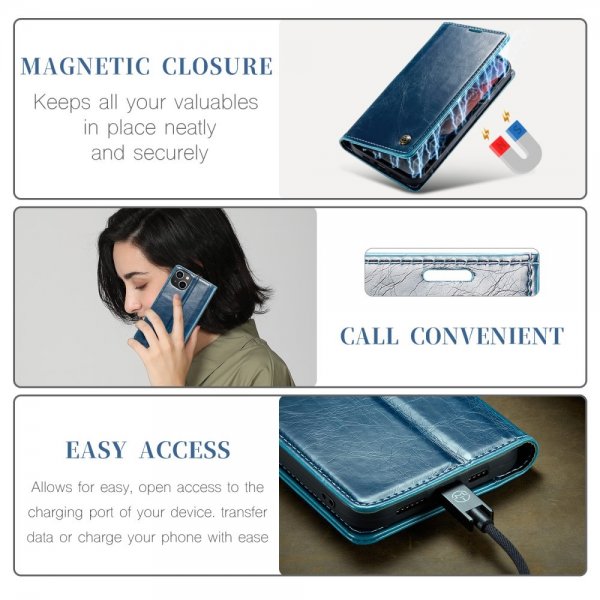 CaseMe iPhone 15 Plus -kotelo 003 Series Petrol