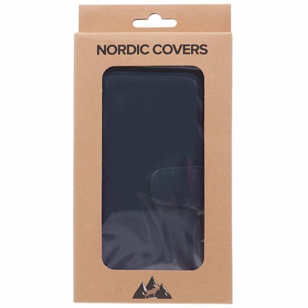 Nordic Covers iPhone 15 Plus Essential Leather -suojakotelo, Heron Blue