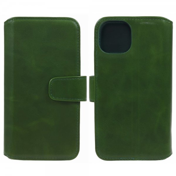 Nordic Covers iPhone 15 Plus Essential Leather -suojakuori, Juniper Green