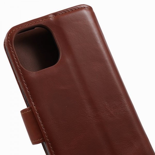 Nordic Covers iPhone 15 Plus Essential Leather -kuori, vaahteranruskea