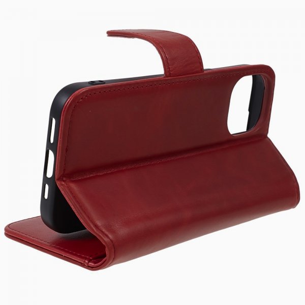 Nordic Covers iPhone 15 Plus Essential Leather -suojakotelo, Poppy Red