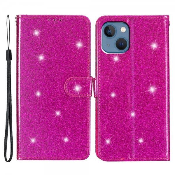 iPhone 15 Plus Suojakuori Glitter Magenta