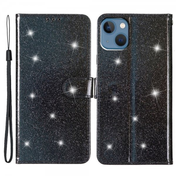 iPhone 15 Plus Suojakuori Glitter Musta