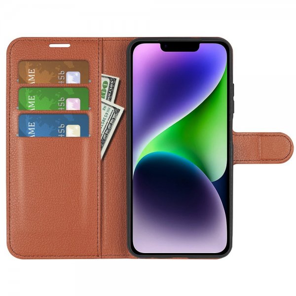 iPhone 15 Plus Litsi-ruskea Kotelo