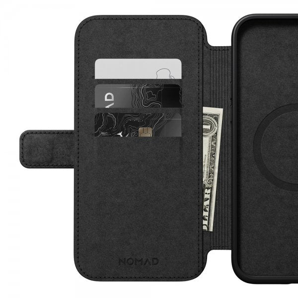 Nomad iPhone 15 Plus -kotelo, Modern Leather Folio, ruskea