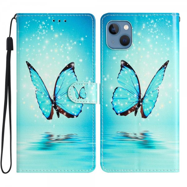 iPhone 15 Plus Suojakuori Kuvio Sininen Perhonen