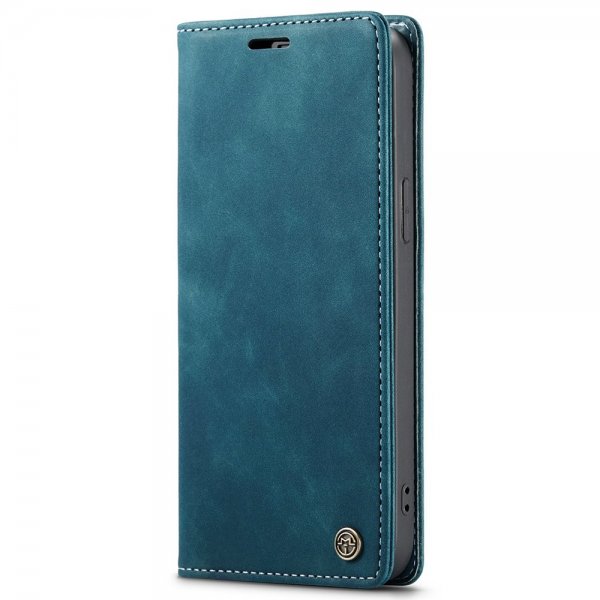 CaseMe iPhone 15 Plus Retro Flip Bensiininsininen Kotelo