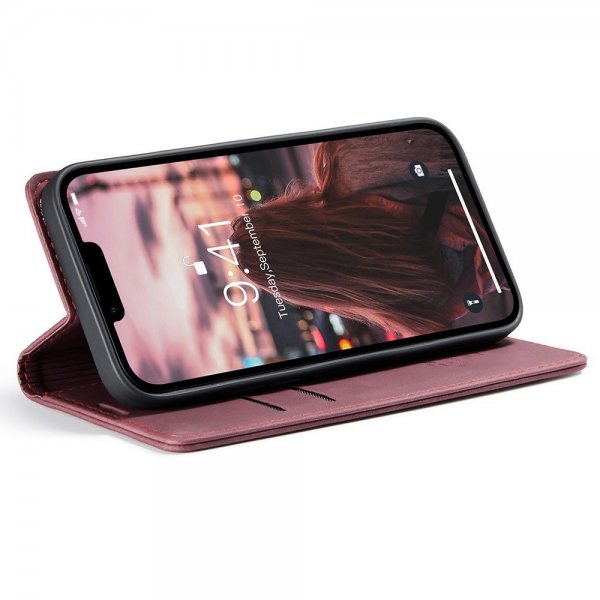 CaseMe iPhone 15 Plus Retro Flip Punainen