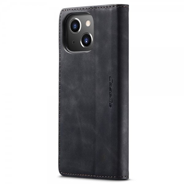 CaseMe iPhone 15 Plus Suojakotelo Retro Flip Musta
