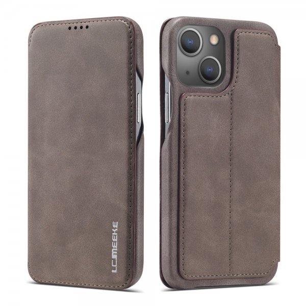 Lc.Imeeke iPhone 15 Plus Suojakotelo Retro Kahvi