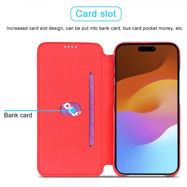 Lc.Imeeke iPhone 15 Plus Retro Punainen Kotelo