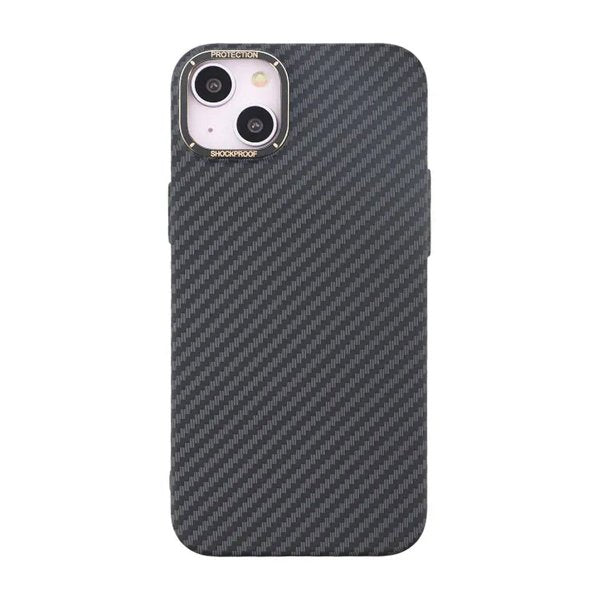 iPhone 15 Plus Suojakuori Hiilikuitukuvio Musta