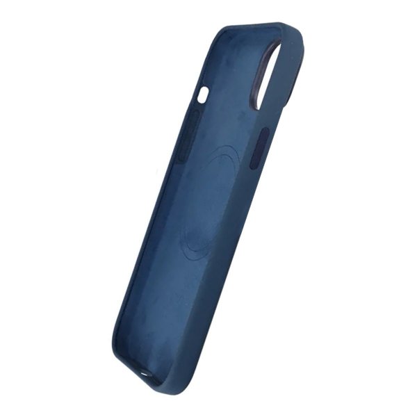 Rvelon iPhone 15 Plus Suojakuori Silikoni MagSafe Tummansininen