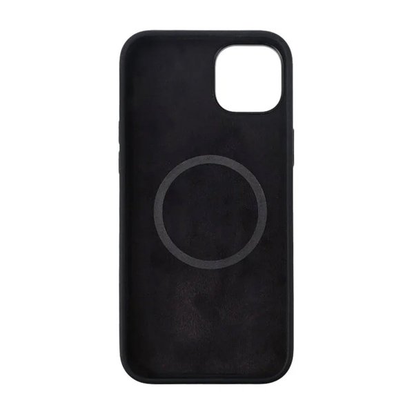 Rvelon iPhone 15 Plus Kuori Silikoni MagSafe Musta
